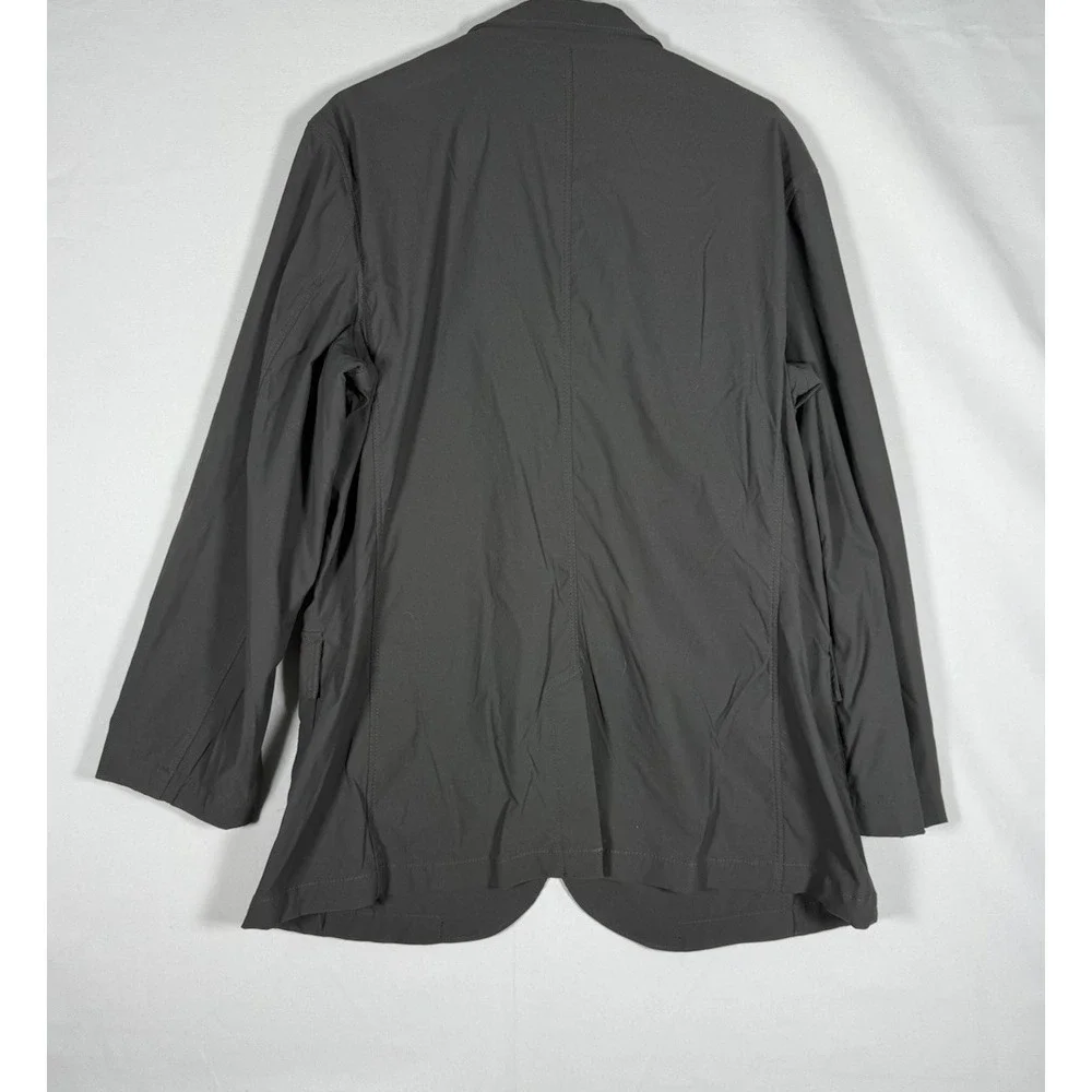 Eddie Bauer Travex Blazer Men's 44 Dark Gray Voyager Travel Coat Jacket Stretch